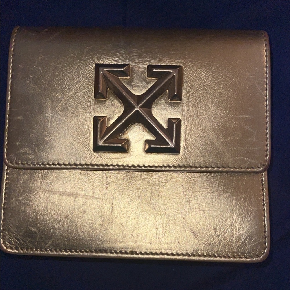 Off White Gold Wallet Bag